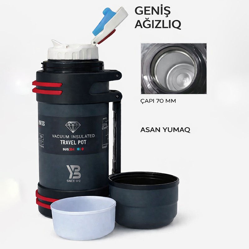 Paslanmayan Polad Termal Çay Termosu 2l